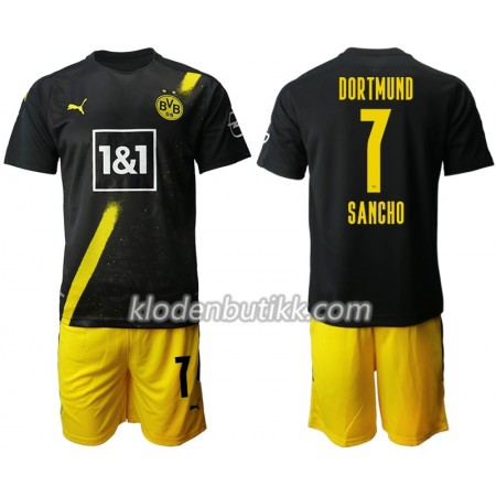 Borussia Dortmund Jadon Sancho 7 Barn Bortedraktsett 2020-2021 Kortermet (+ Korte bukser)